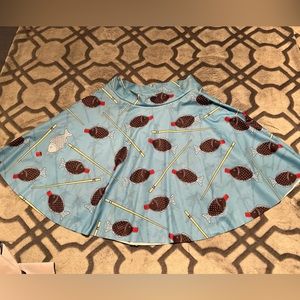 BlackMilk Soy Fishy Blue Pocket Skater Skirt Used Small